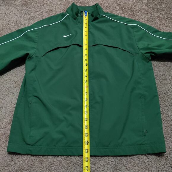 Vintage Nike Zip Up Windbreaker Jacket Boys Size XL (18-20) Green Front Pockets - Picture 7 of 8